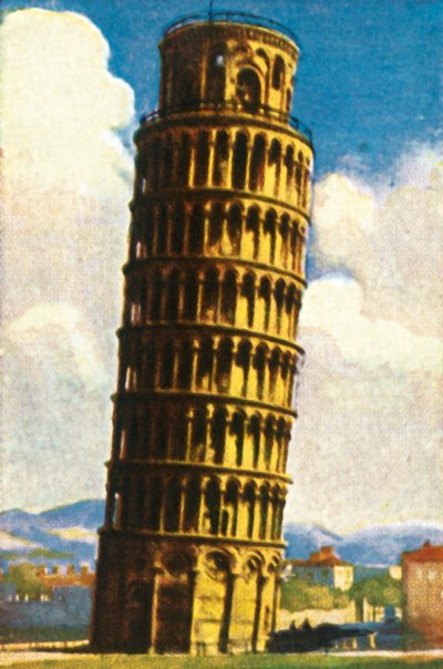 La Torre Pendente di Pisa, c1928 da Unbekannt