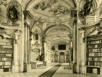 La biblioteca, Abbazia di Admont, Austria, c1935 da Unbekannt