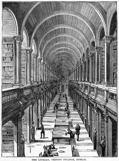 La Biblioteca, Trinity College, Dublino, 19° secolo da Unbekannt
