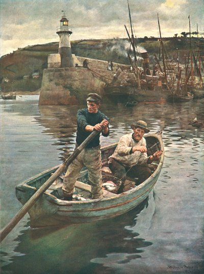 Il faro Newlyn, Cornovaglia, 1893, c1902 da Unbekannt