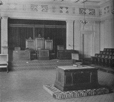 La Sala della Loggia, mostrando il fregio decorativo, Tempio Massonico, Birmingham, Alabama, 1924 da Unbekannt