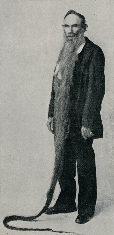 La barba più lunga mai registrata, 1896, 1910 da Unbekannt