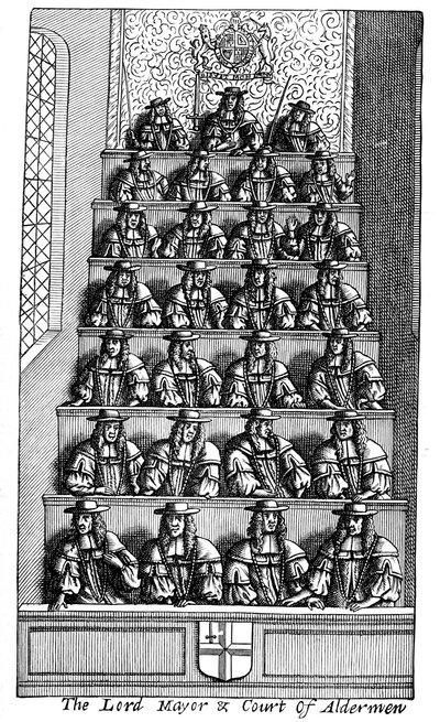 Il Sindaco e la Corte degli Aldermen, Londra, 1681 1894 da Unbekannt