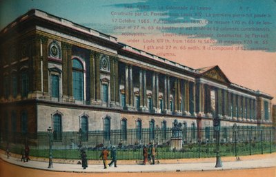 Colonnato del Palazzo del Louvre, Parigi, c1920 da Unbekannt