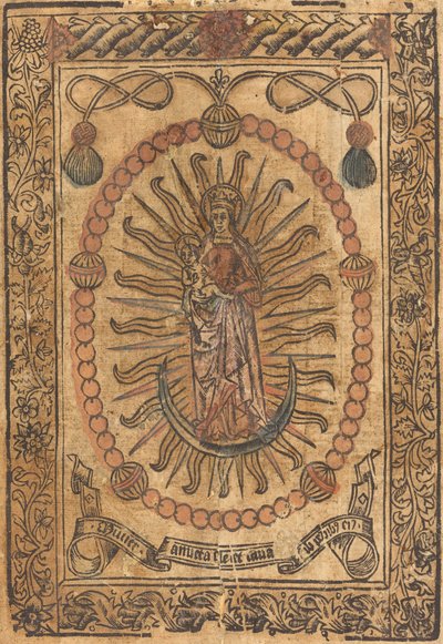 La Madonna e il Bambino in un Rosario, c. 1490 da Unbekannt