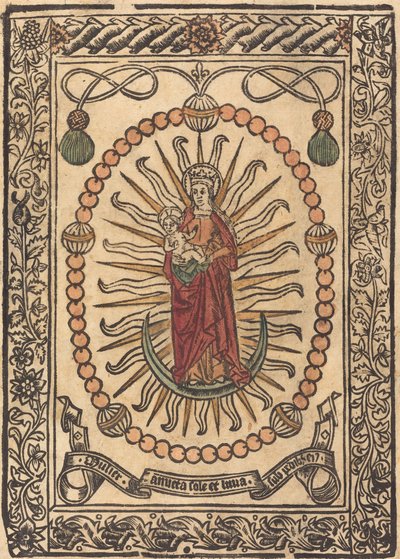 La Madonna col Bambino in un rosario da Unbekannt