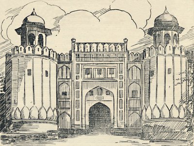Il cancello principale - Forte di Lahore, 1936 da Unbekannt