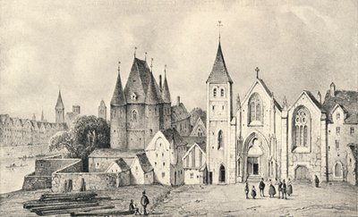 La Maison du Lieutenant e la Chiesa di St Landry nel 1540 da Unbekannt