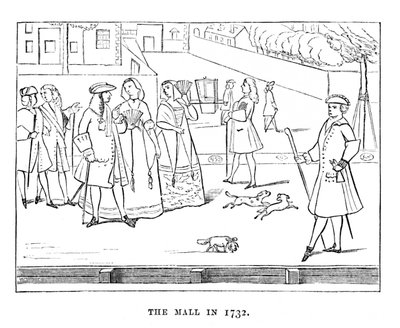 Il Mall nel 1732, c1870 da Unbekannt