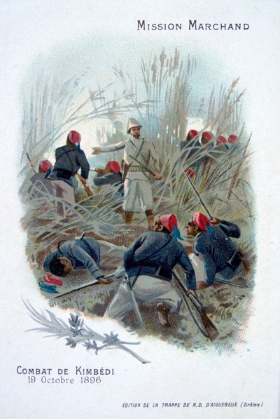 La spedizione Marchand: combattimento a Kimbedi, Congo, 19 ottobre 1896 da Unbekannt