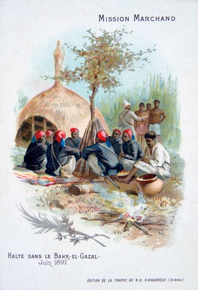 La spedizione Marchand: riposo a Bahr-el-Gazal, Sudan, giugno 1897 da Unbekannt