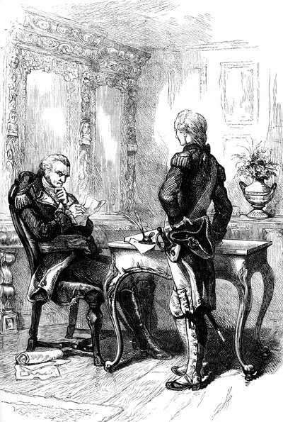 Il Marchese de Lafayette con George Washington, c. 1775-1781 c. 1880 da Unbekannt