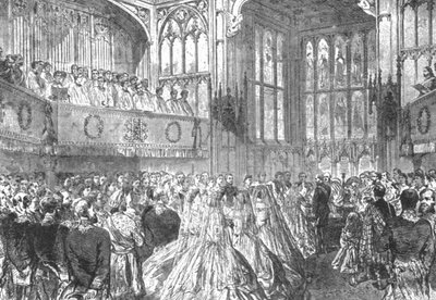 Il matrimonio della Principessa Elena con il Principe Cristiano di Schleswig-Holstein, 1866 da Unbekannt