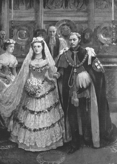 Il Matrimonio del Principe di Galles con la Principessa Alessandra di Danimarca..., Windsor, 1863, 1901 da Unbekannt