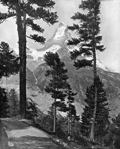 Il Cervino visto dal sentiero Riffel, Alpi, XX secolo da Unbekannt