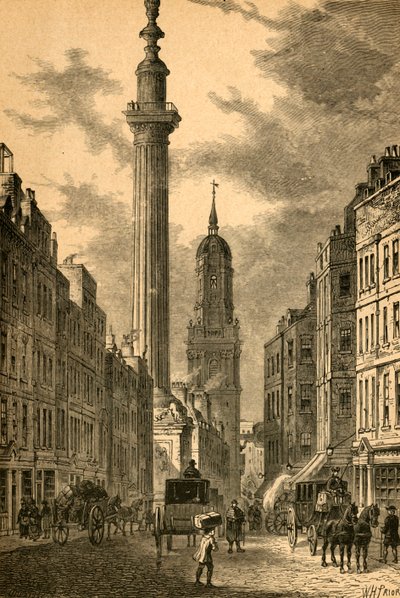 Il Monumento e la Chiesa di San Magnus, circa 1800, 1897 da Unbekannt