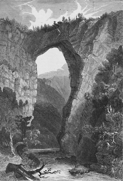 Il ponte naturale, Virginia, 1883 da Unbekannt