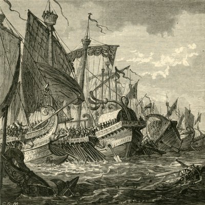 La Battaglia Navale al Largo di Capo Peloro da Unbekannt