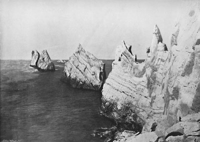 Le Needles - Vista generale, mostrando il faro, 1895 da Unbekannt