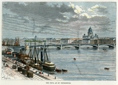 La Neva a San Pietroburgo, Russia, c1880 da Unbekannt