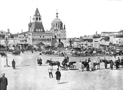 La Fontana Nikolayevsky in Piazza Lubyanka, Mosca, Russia, 1895 da Unbekannt
