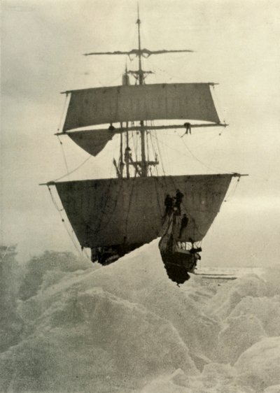 Il Nimrod bloccato nel ghiaccio, 1908, 1909 da Unbekannt
