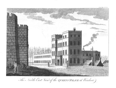 La vista nord-est del Palazzo della Regina a Windsor, 1780 da Unbekannt