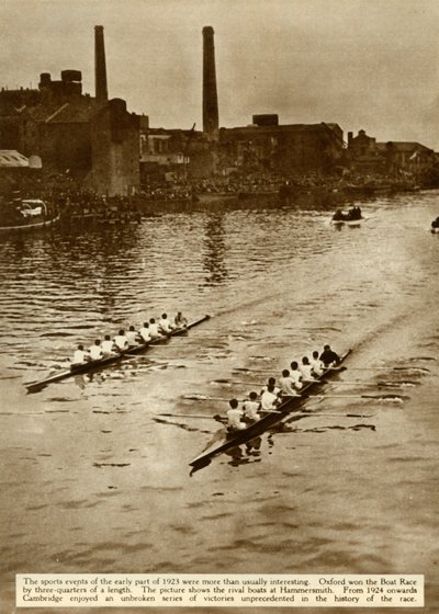 La gara di canottaggio Oxford e Cambridge, Londra, 1923, 1935 da Unbekannt