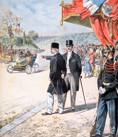 Lo Scià di Persia Mozzafar al-Din Shah Qajar in Francia, 1902 da Unbekannt