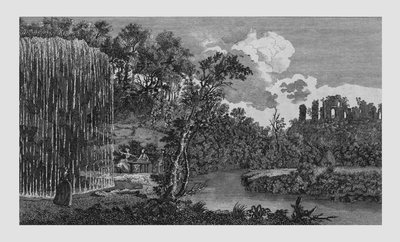 Il Pozzo Pietrificante o Gocciolante e le Rovine del Castello di Knaresbrough nello Yorkshire, 1771 da Unbekannt