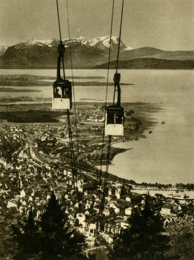 La funivia Pfänderbahn, Bregenz, Austria, c1935 da Unbekannt