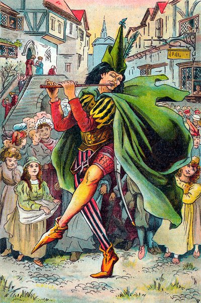 Il pifferaio magico che porta via i bambini di Hamelin, c1899 da Unbekannt