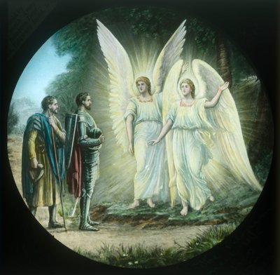 I pellegrini incontrano i due splendenti, c1910 da Unbekannt