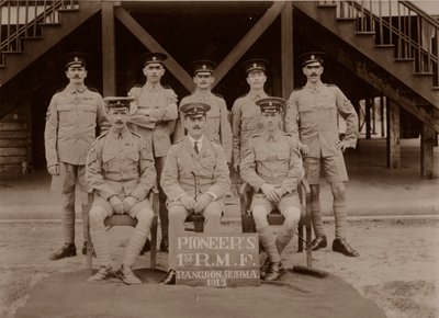 I pionieri del 1° Royal Munster Fusiliers, Rangoon, Birmania, 1913 da Unbekannt