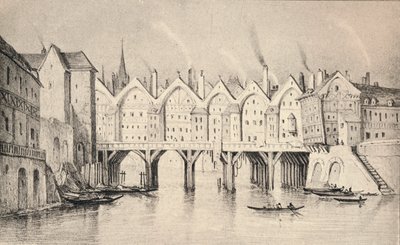 Il Pont St Michel nel 1550, 1915 da Unbekannt