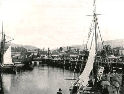 Il porto di Hobart, Tasmania, Australia, 1895 da Unbekannt