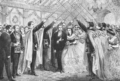 Il Principe e la Principessa di Galles alla Commemorazione di Oxford...1863, 1901 da Unbekannt