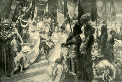 Il Principe di Galles che conferisce l