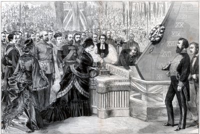 La Principessa del Galles lancia la nuova nave corazzata Alexandra, 1875 da Unbekannt