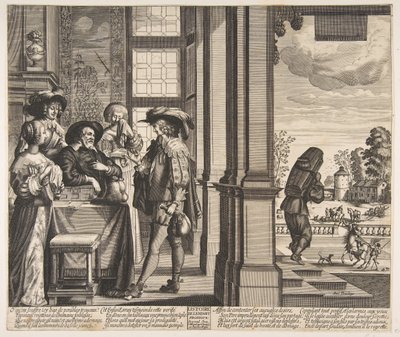 Il figliol prodigo lascia la casa, ca. 1636 da Unbekannt