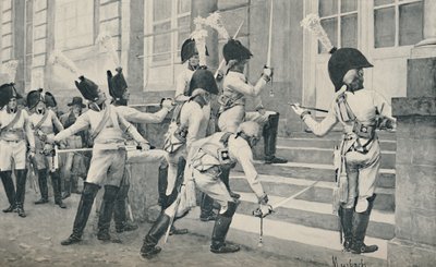 La Guardia Nobile Prussiana Affila le Spade sui Gradini dell