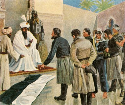 La bandiera prussiana davanti al sultano del Marocco, 1780 da Unbekannt