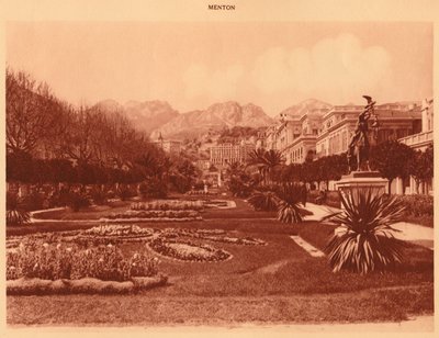 Il Giardino Pubblico, Mentone, 1930 da Unbekannt
