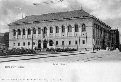 La Biblioteca Pubblica, Boston, Massachusetts, 1905 da Unbekannt