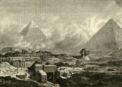Le piramidi e la Sfinge, 1890 da Unbekannt