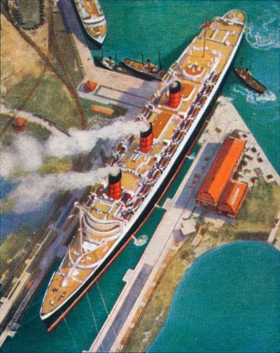 La Queen Mary a Southampton, 1938 da Unbekannt