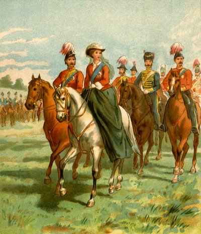 La regina e il principe consorte a una rassegna da Unbekannt