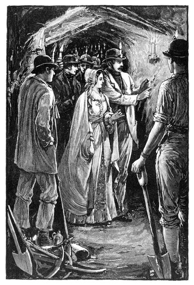 La Regina in visita a una miniera di ferro in Cornovaglia, c1840s, 1900 da Unbekannt