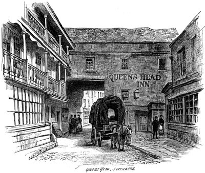The Queens Head Inn, Southwark, Londra, 1887 da Unbekannt