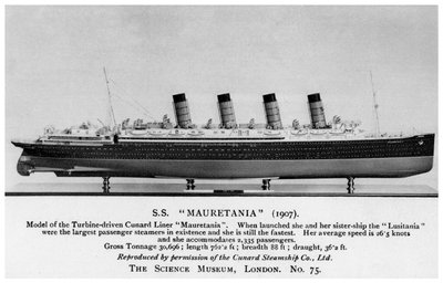 Il RMS Mauretania, 20° secolo da Unbekannt